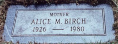 Alice Marie Birch nee Sutter
