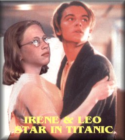 Photo taken at Sea World of Ohio, July, 5 1998. Image of Irene added to a Titanic movie still with Leonardo DeCaprio