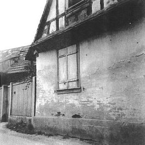 House showing side yard gate in Gries, Alsace Lorraine
